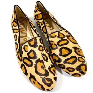 Sam Edelman Jordy Loafer Faux Fur Leopard Print- Size 7